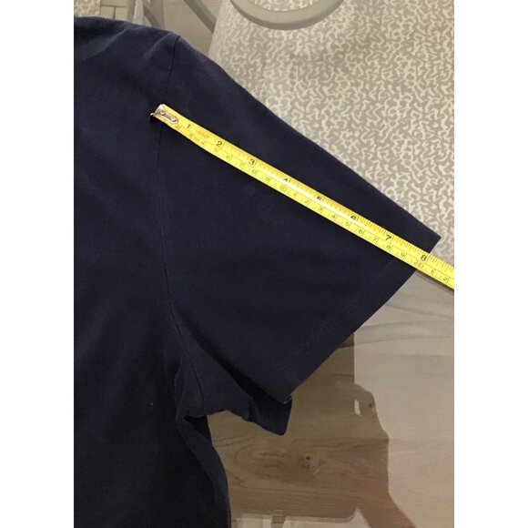 TOMMY HILFIGER MENS NAVY V-NECK SHORT SLEEVE T-SHIRT SIZE LARGE - Picture 4 of 6